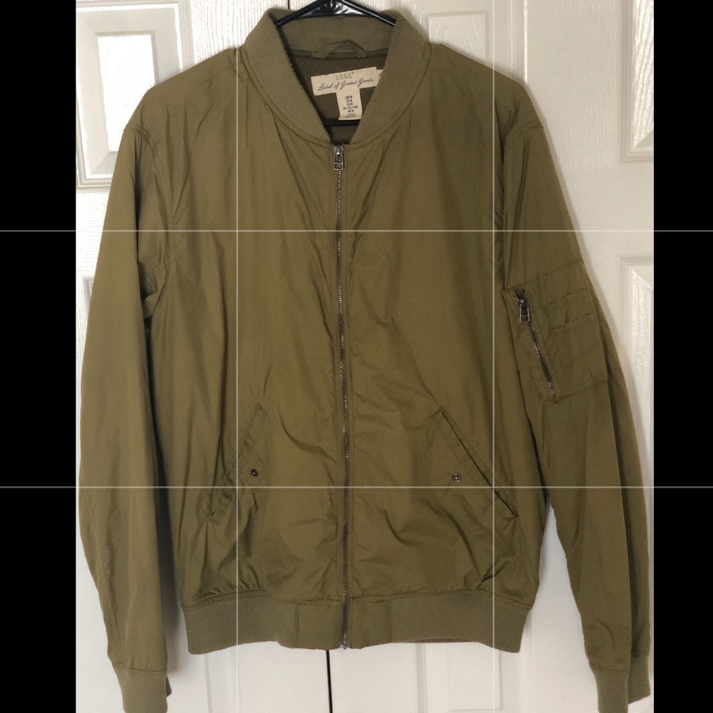 Olive tinted H&M light bomber jacket.